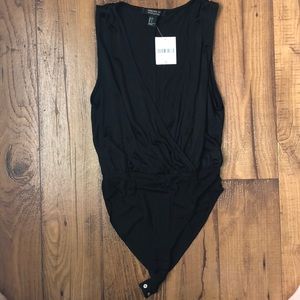 Black V Neck Body Suit